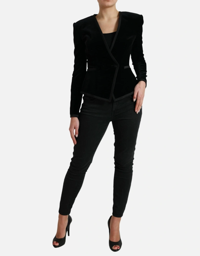 Velvet Blazer Black Women Suits