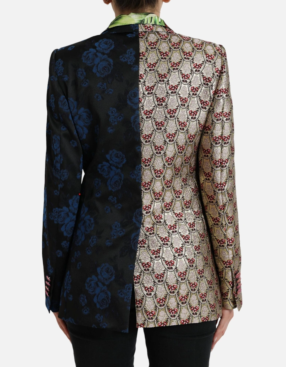 FloralPrint Brocade Blazer Patchwork Women - Multicolor Suits