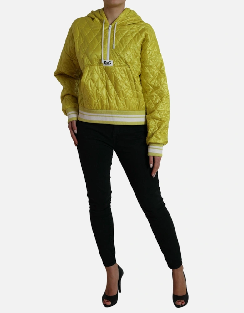 Quilted Hooded Jacket Yellow Women Jackets
