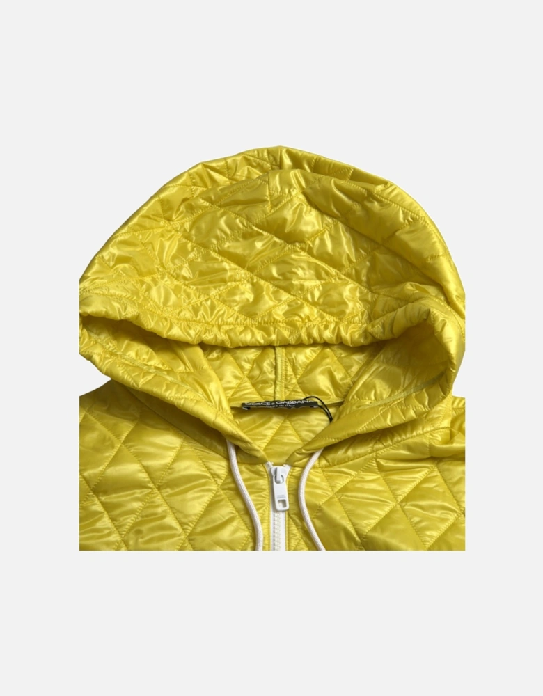 Quilted Hooded Jacket Yellow Women Jackets