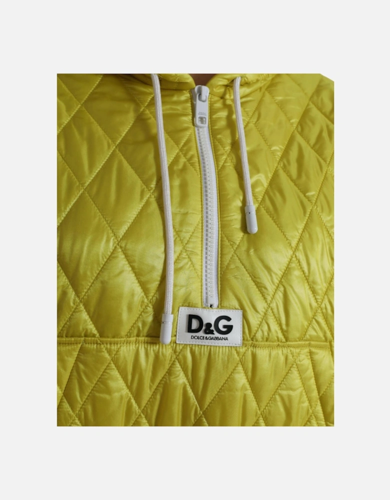 Quilted Hooded Jacket Yellow Women Jackets