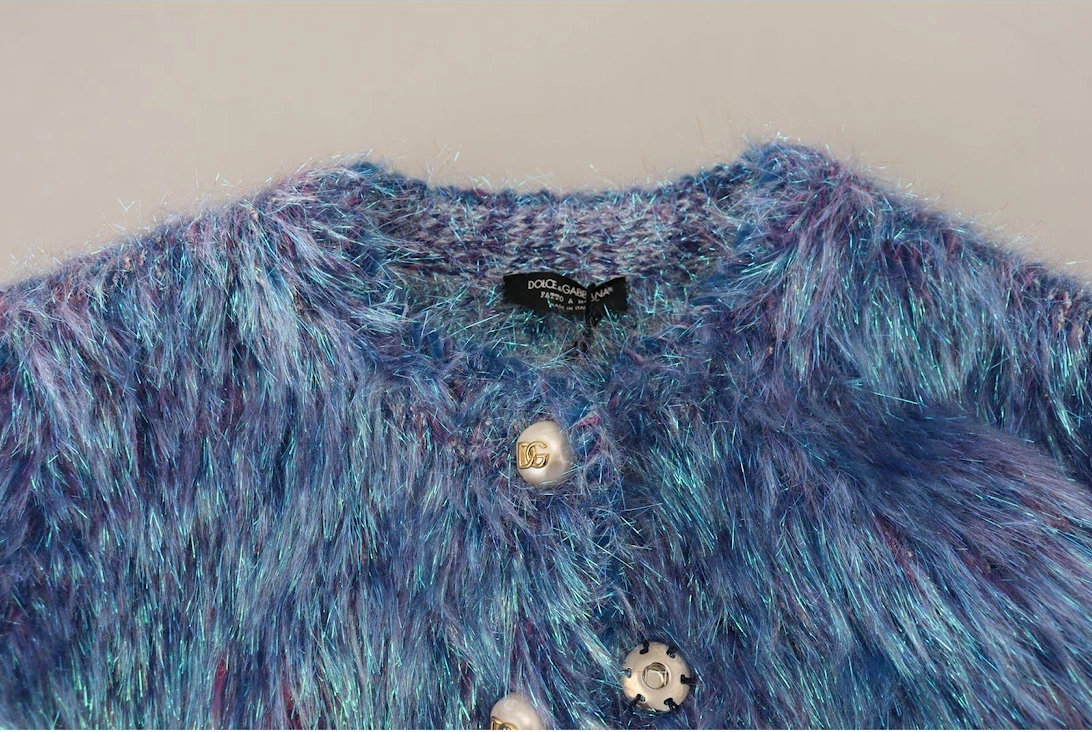 Metallic Knit Cardigan Fuzzy Cardigan Women - Multicolor Jackets
