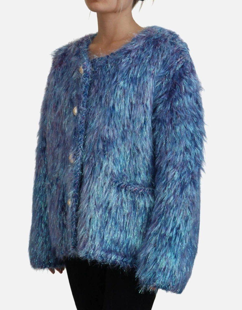 Metallic Knit Cardigan Fuzzy Cardigan Women - Multicolor Jackets