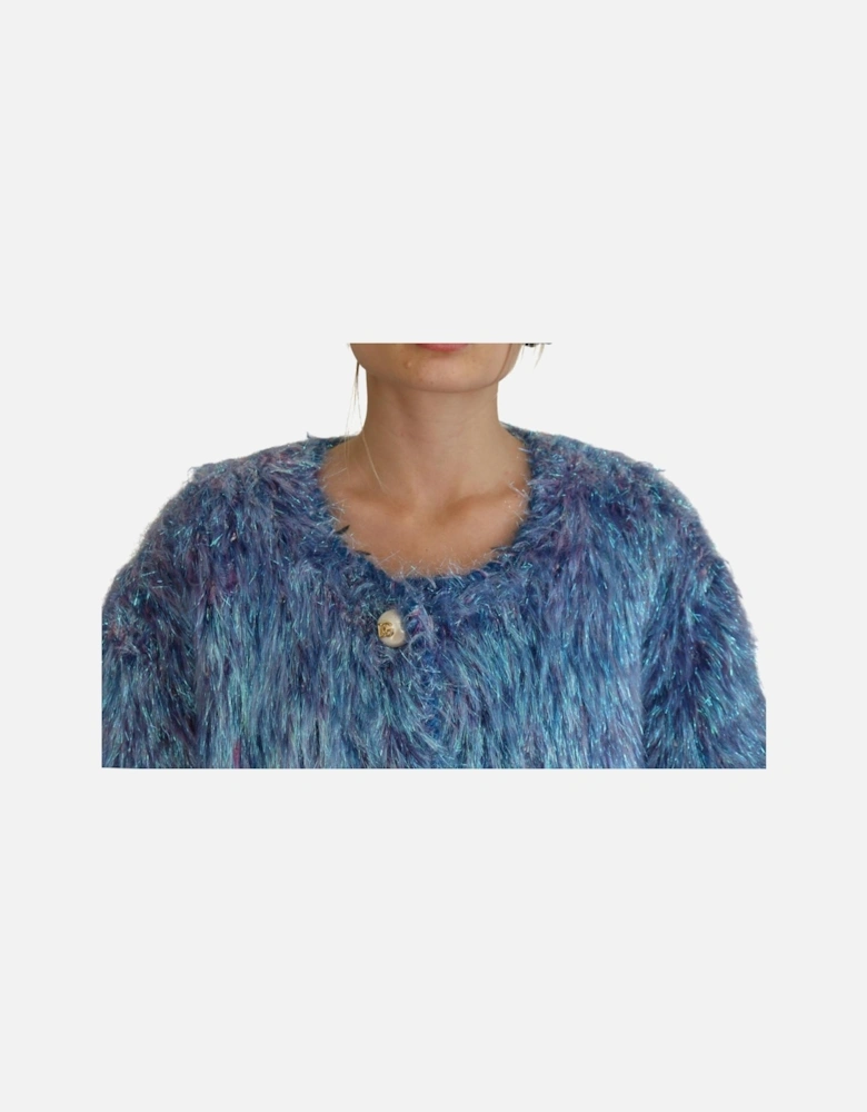 Metallic Knit Cardigan Fuzzy Cardigan Women - Multicolor Jackets