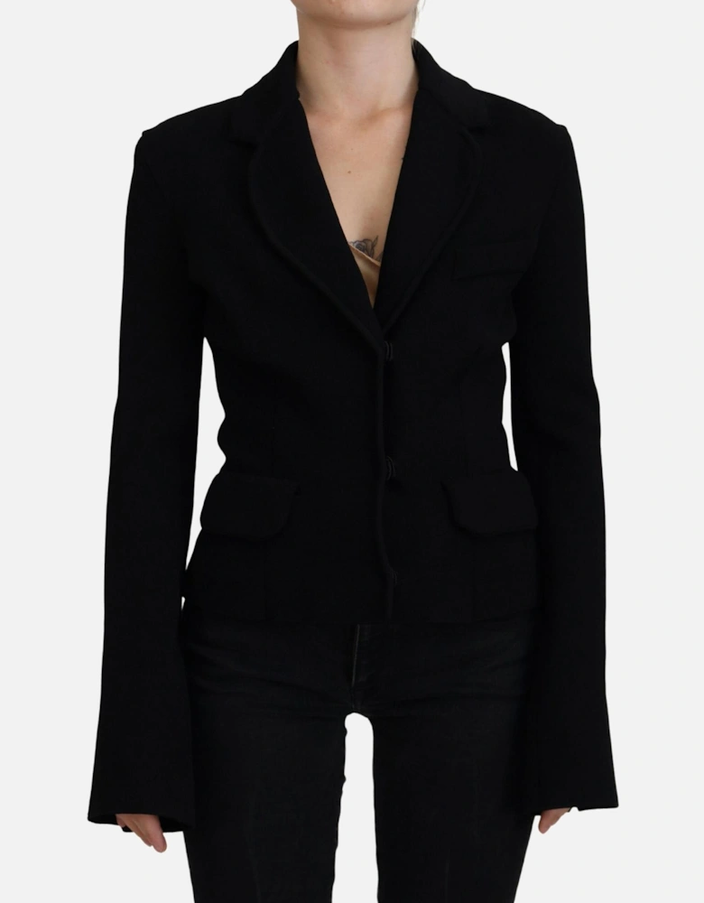 Bell Sleeve Blazer Black JKT3553 Women Suits
