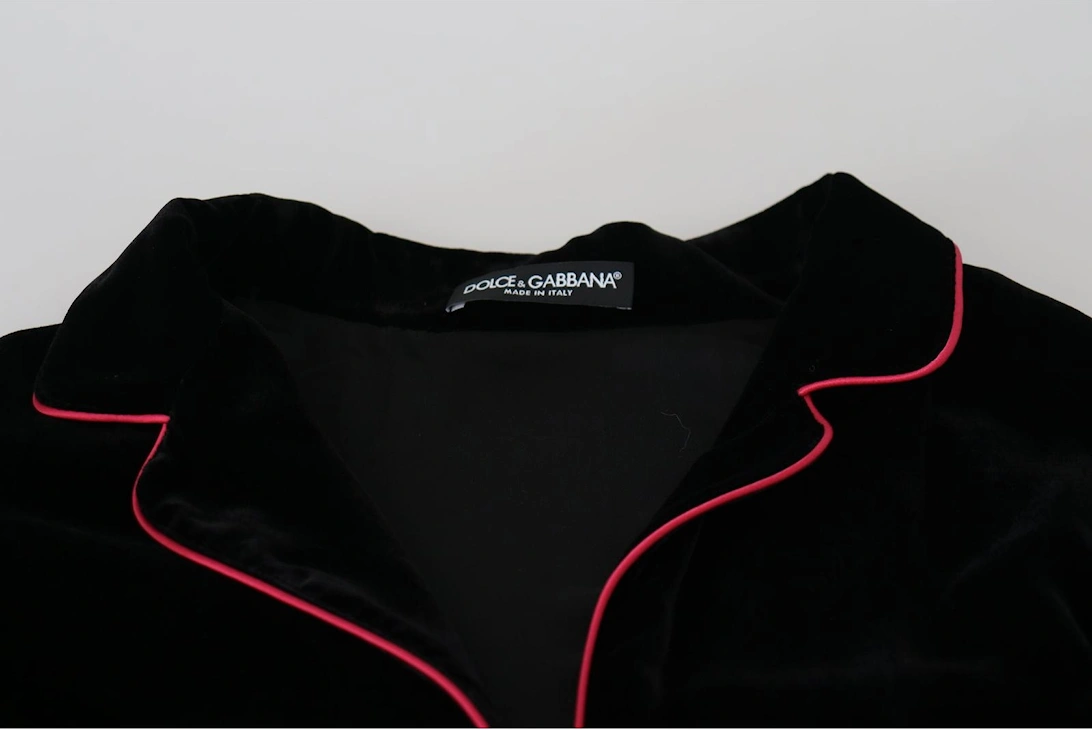 Velvet Jacket Piping Detail Long Sleeve Women - Black Jackets