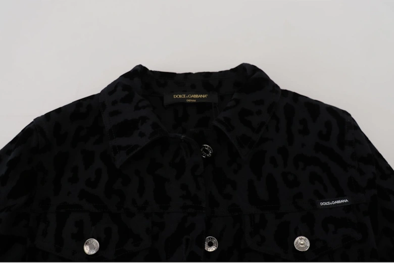 Leopard Velvet Jacket JKT3471 Women - Black Jackets