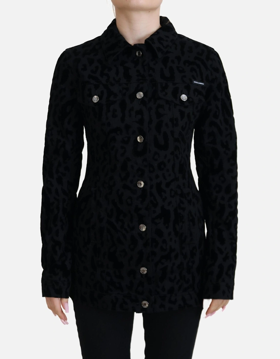Leopard Velvet Jacket JKT3471 Women - Black Jackets, 7 of 6