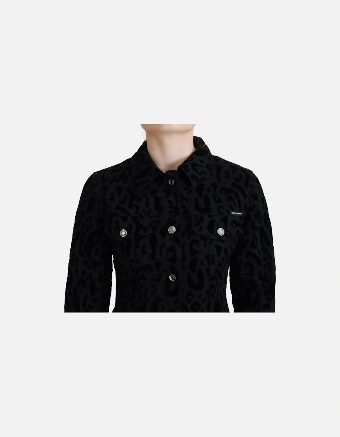 Leopard Velvet Jacket JKT3471 Women - Black Jackets