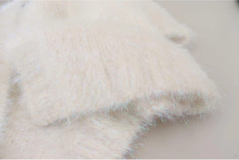 Mohair Cardigan Longline Oversized Women - White Jackets