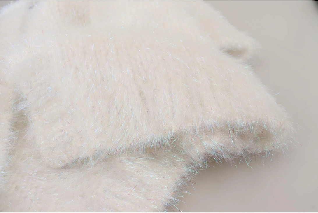 Mohair Cardigan Longline Oversized Women - White Jackets