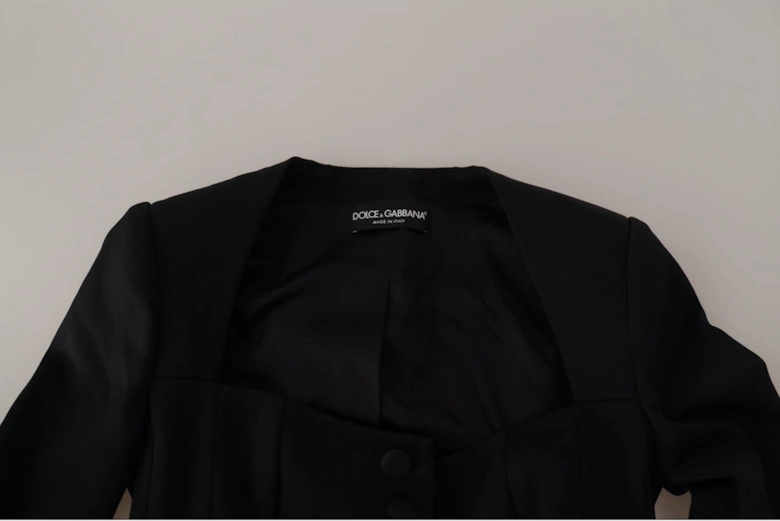 Snap Long Sleeves Slim Fit Jacket Women - Black Jackets