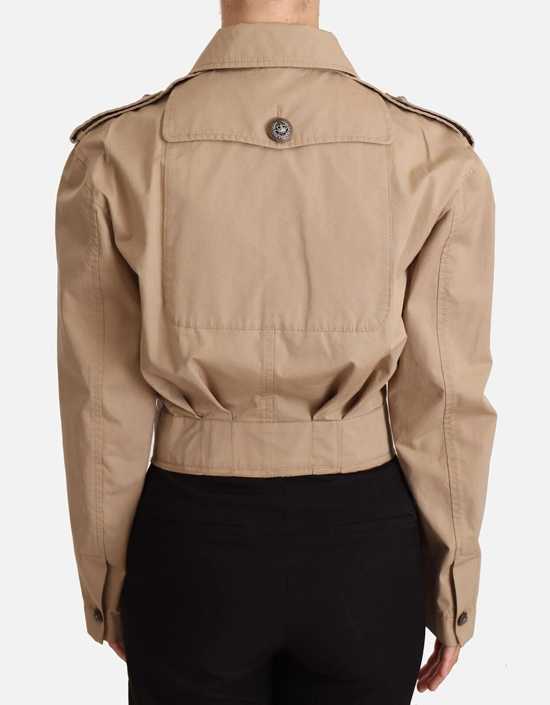 Dolce Gabbana Jacket Casual Military Style Women - Beige Jackets