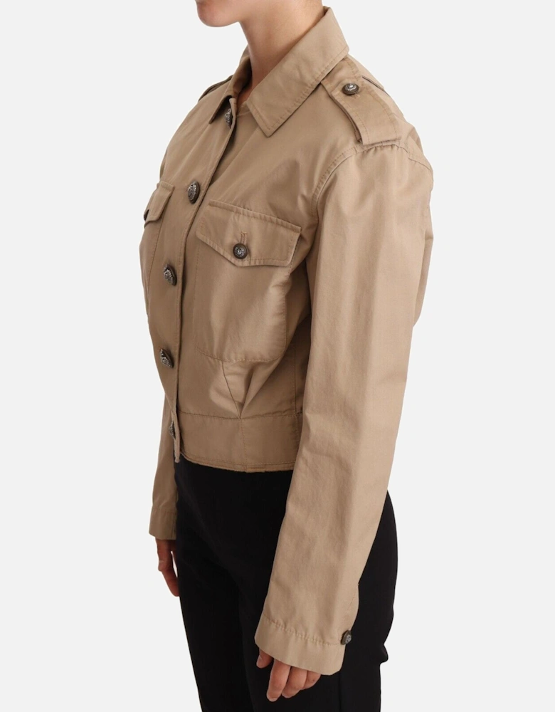 Dolce Gabbana Jacket Casual Military Style Women - Beige Jackets