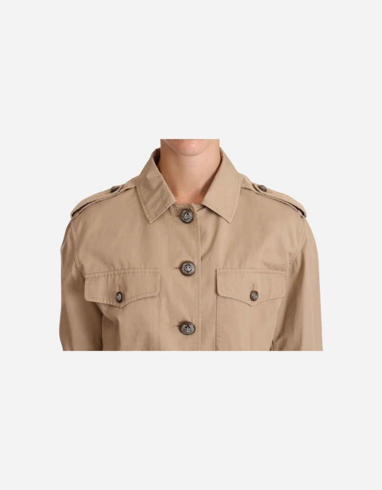 Dolce Gabbana Jacket Casual Military Style Women - Beige Jackets