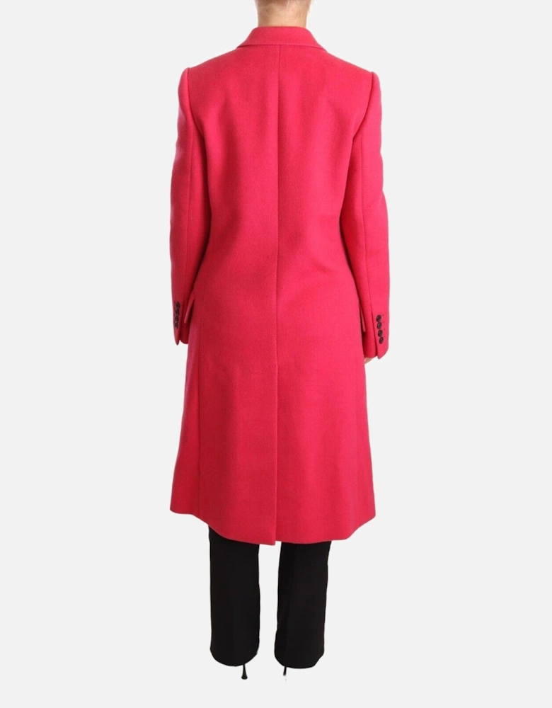 Double Breasted Wool Coat Women - Pink Jackets