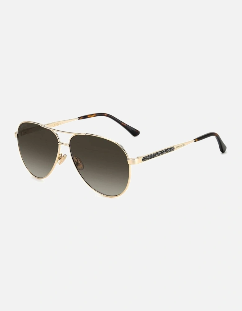 Metal Frame Degraded Category Sunglasses Women - Gold