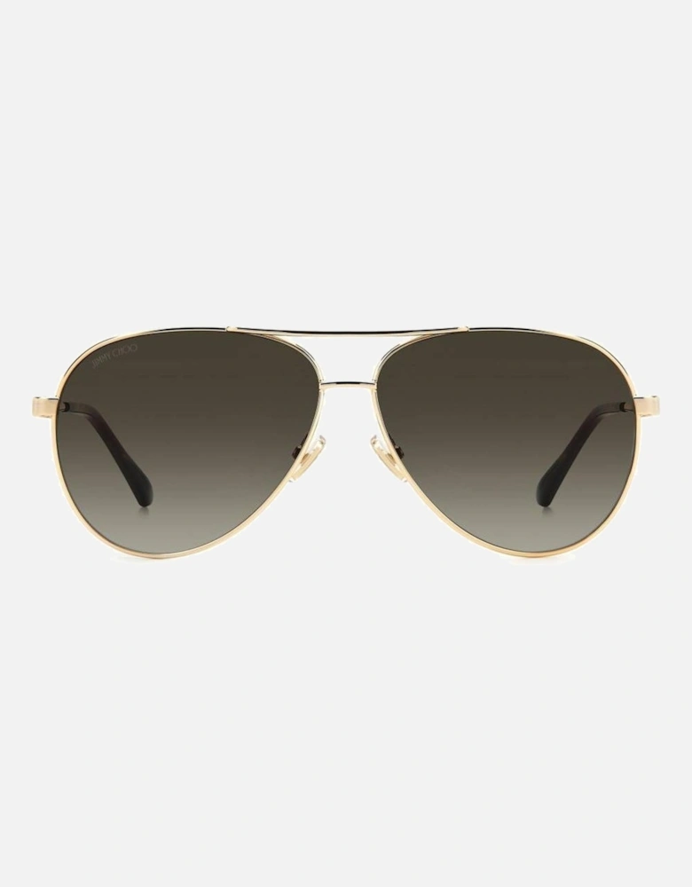 Metal Frame Degraded Category Sunglasses Women - Gold