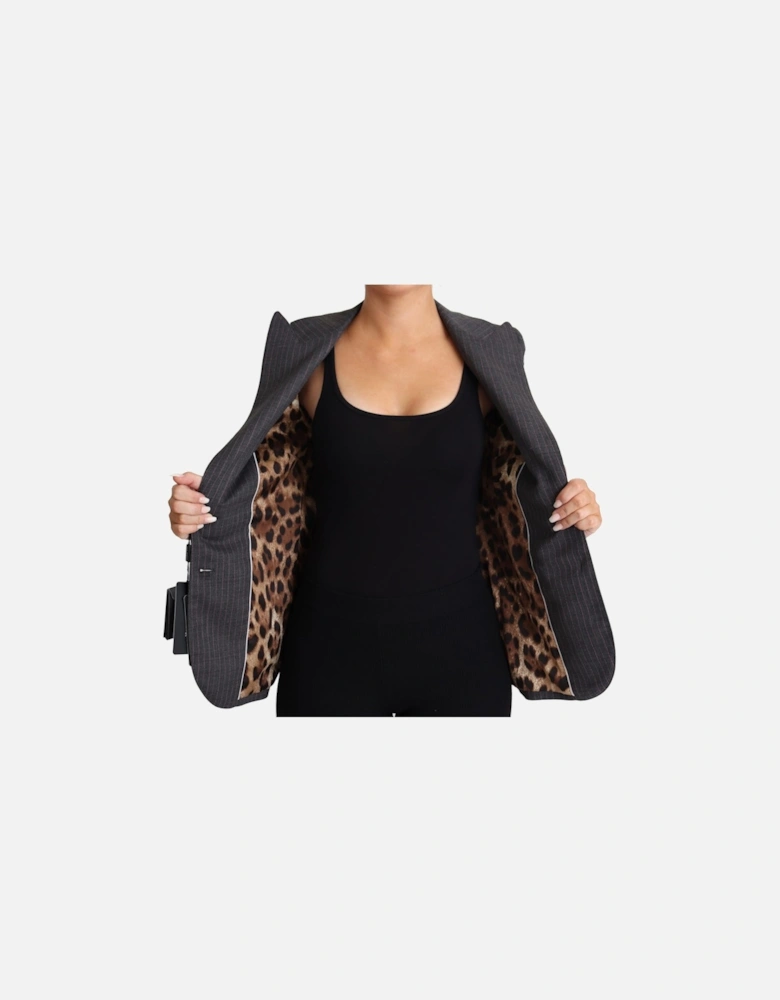 Pinstripe Blazer JKT2807 Women - Gray Jackets