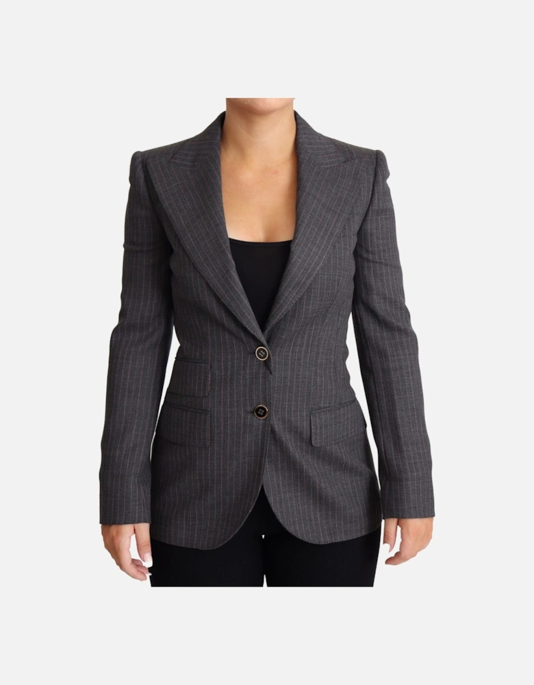 Pinstripe Blazer JKT2807 Women - Gray Jackets