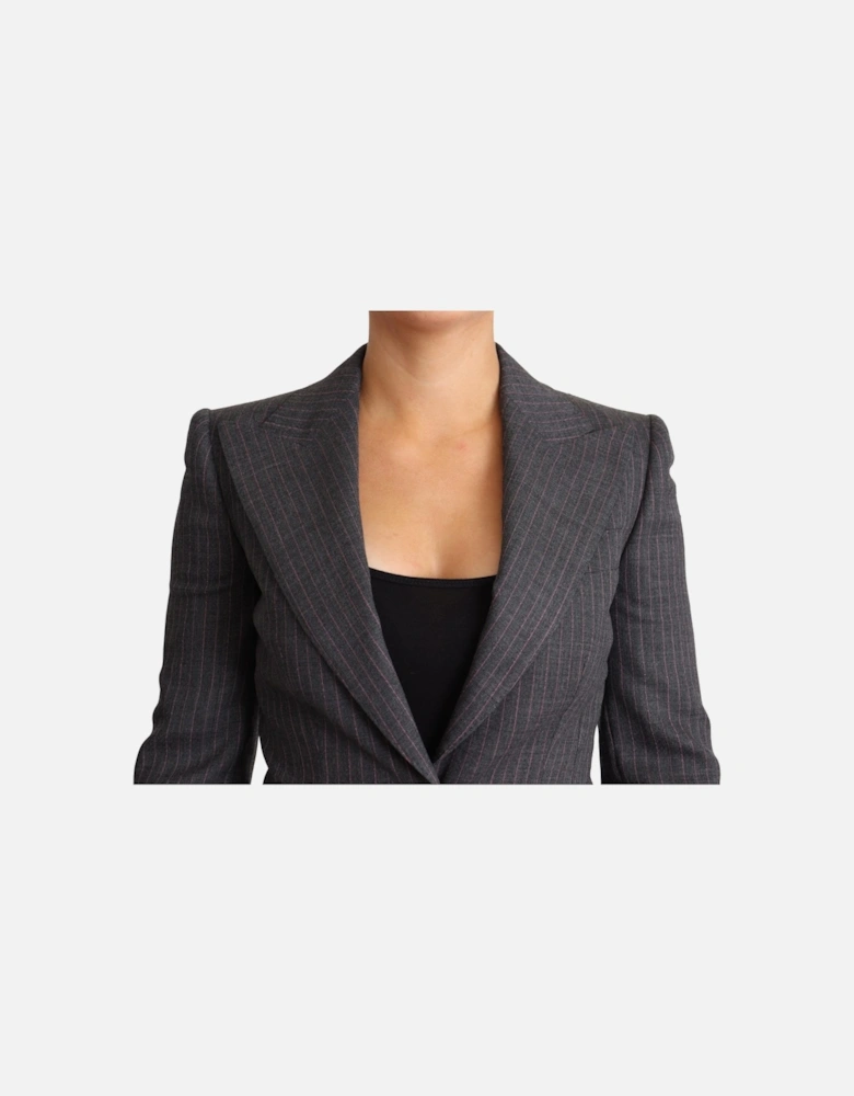 Pinstripe Blazer JKT2807 Women - Gray Jackets