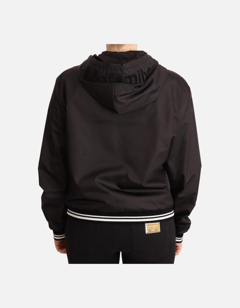 Dolce Gabbana Hooded Jacket King and Queen Patch Women - Black Jackets