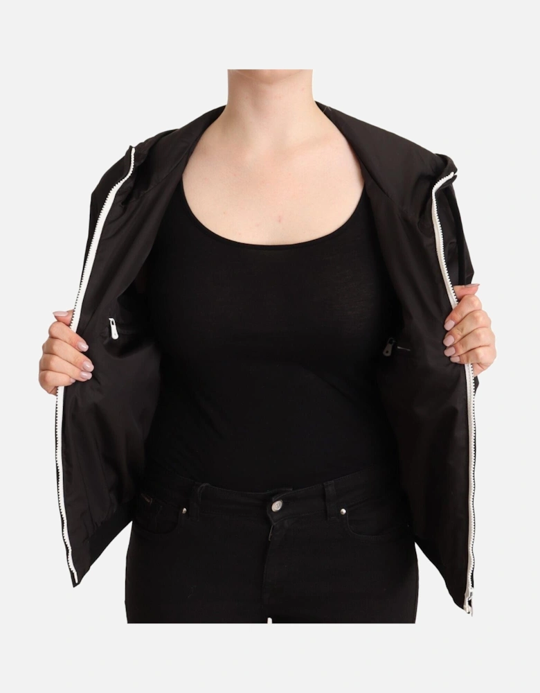 Dolce Gabbana Hooded Jacket King and Queen Patch Women - Black Jackets