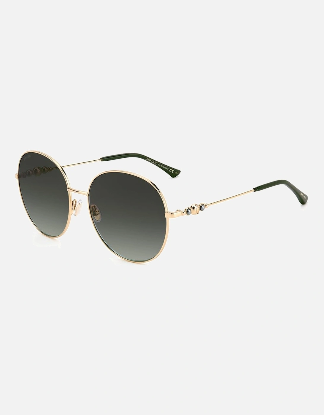 Pearl-Embellished Round Metal Sunglasses Women - Bicolor, 4 of 3