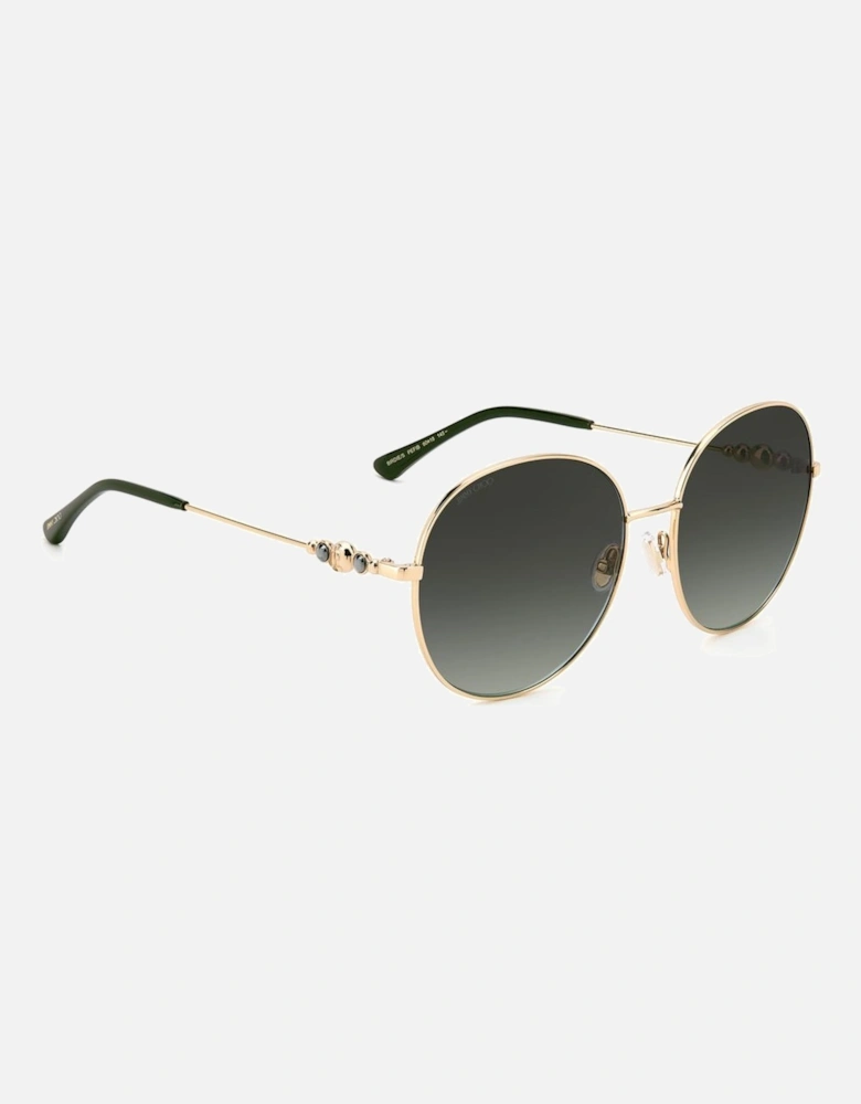 Pearl-Embellished Round Metal Sunglasses Women - Bicolor