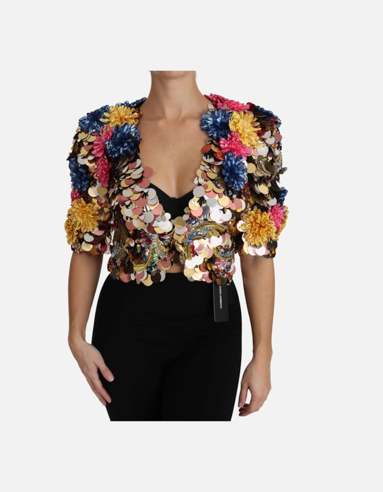 Enchanted Sicily Crystal Sequin Jacket Women - Multicolor Jackets