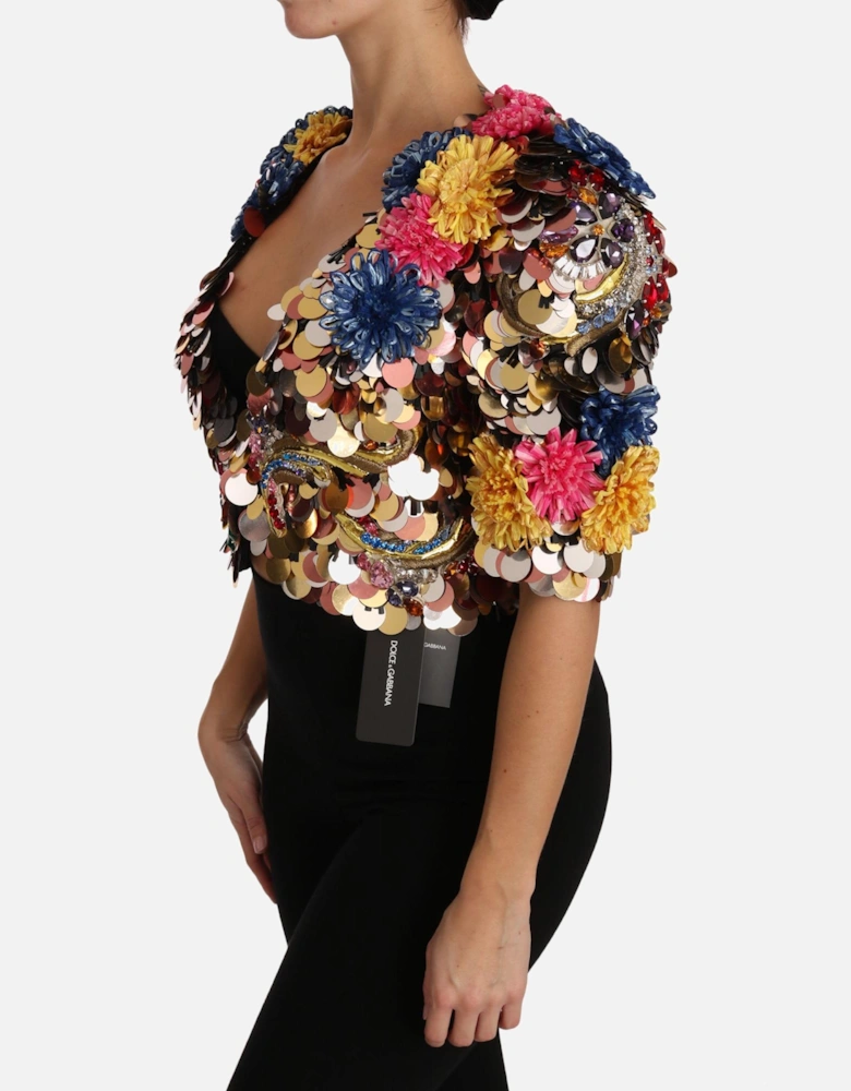 Enchanted Sicily Crystal Sequin Jacket Women - Multicolor Jackets