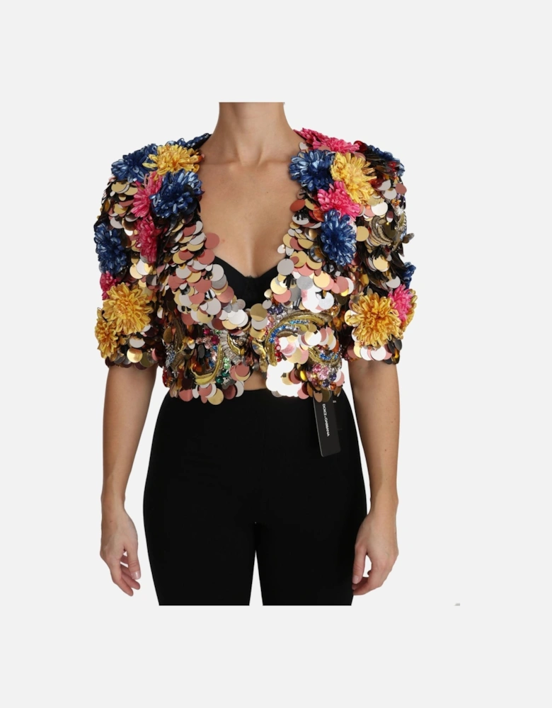 Enchanted Sicily Crystal Sequin Jacket Women - Multicolor Jackets