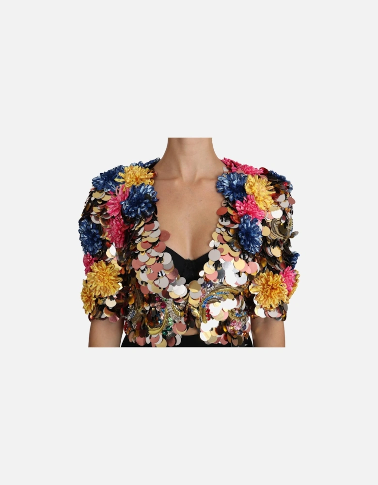 Enchanted Sicily Crystal Sequin Jacket Women - Multicolor Jackets