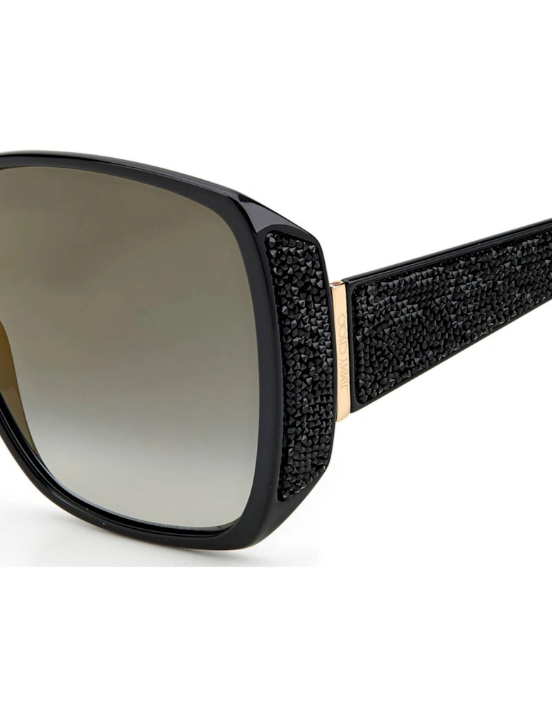 Oversized Square Frame Sunglasses Women - Black