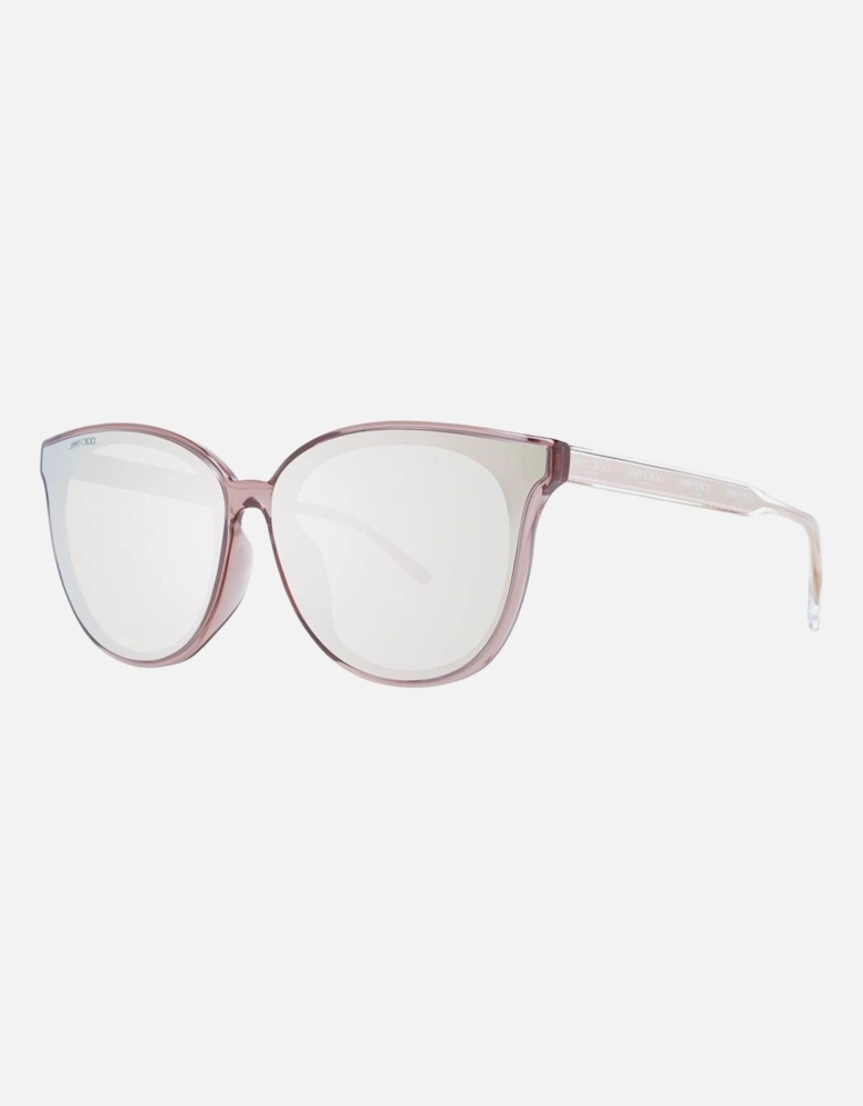 Rose Cat Eye Sunglasses with Mirrored Lenses Unisex - Pink