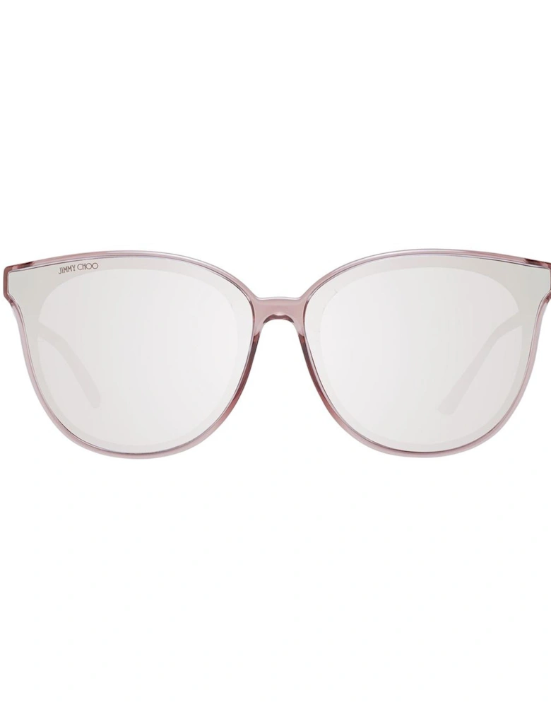 Rose Cat Eye Sunglasses with Mirrored Lenses Unisex - Pink
