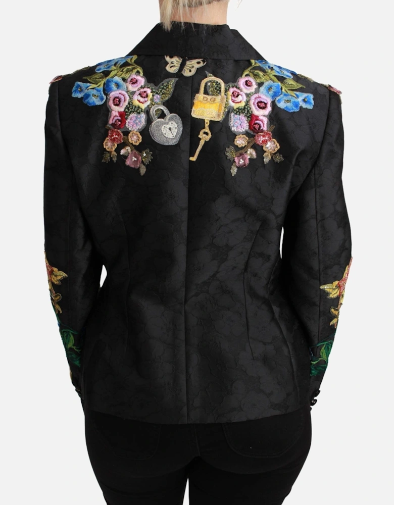 Floral Embroidered Blazer JKT2628 Women - Black Jackets