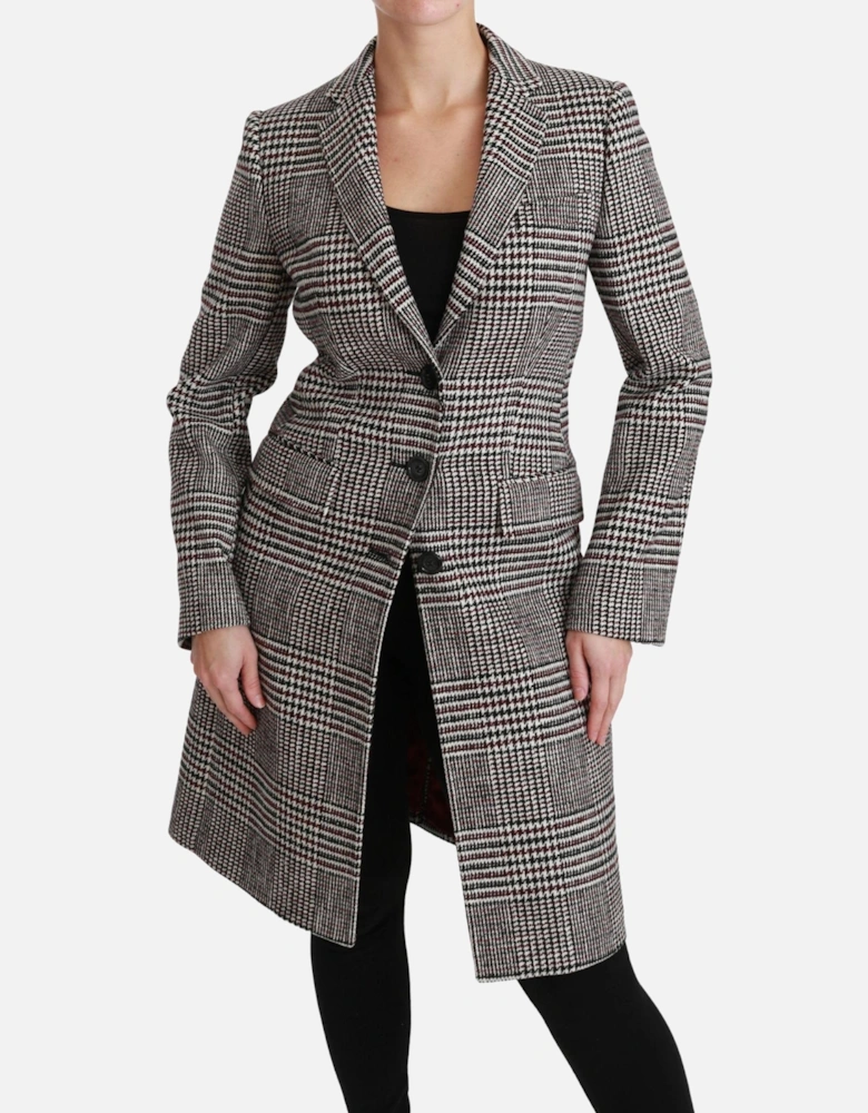 Dolce Gabbana Houndstooth Coat Long Sleeve Women - Multicolor Jackets