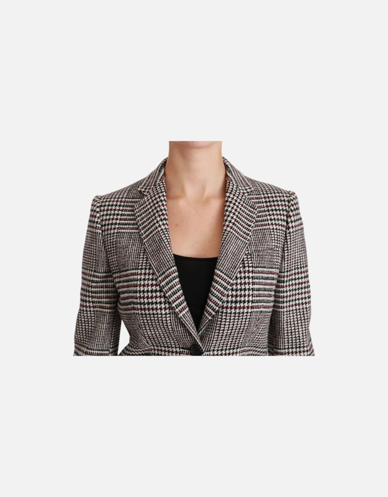 Dolce Gabbana Houndstooth Coat Long Sleeve Women - Multicolor Jackets