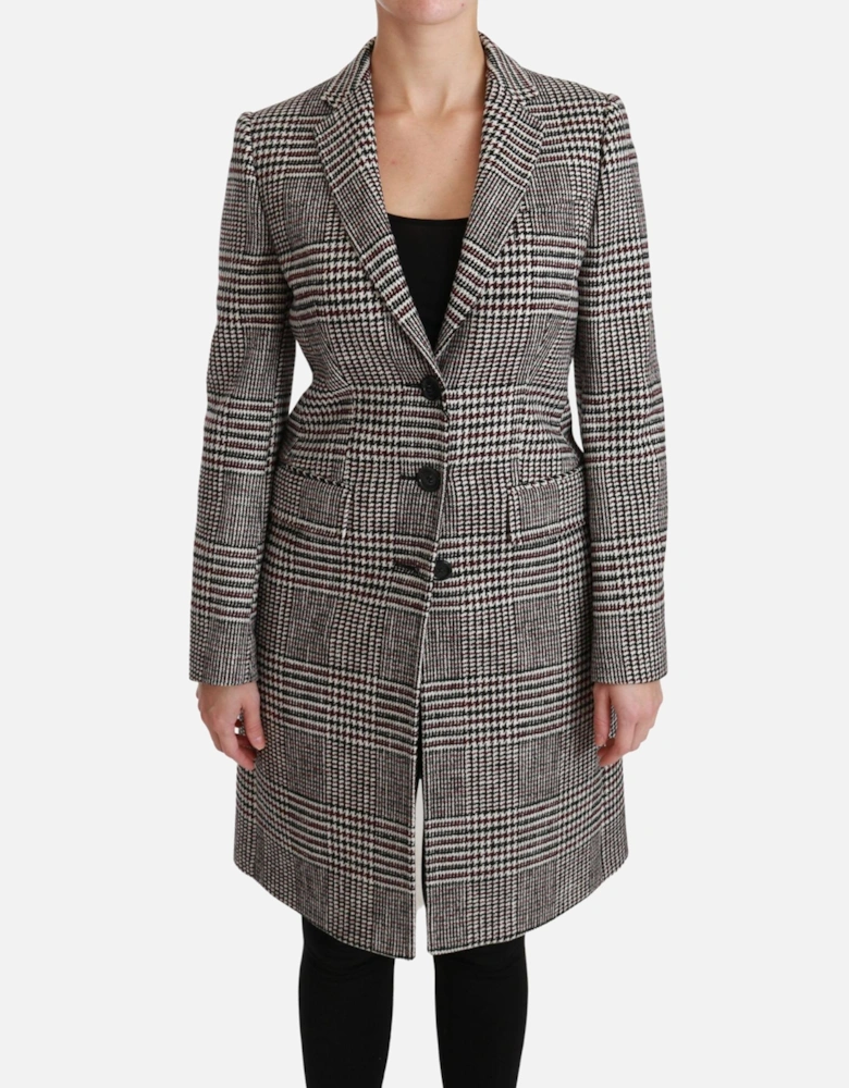 Dolce Gabbana Houndstooth Coat Long Sleeve Women - Multicolor Jackets