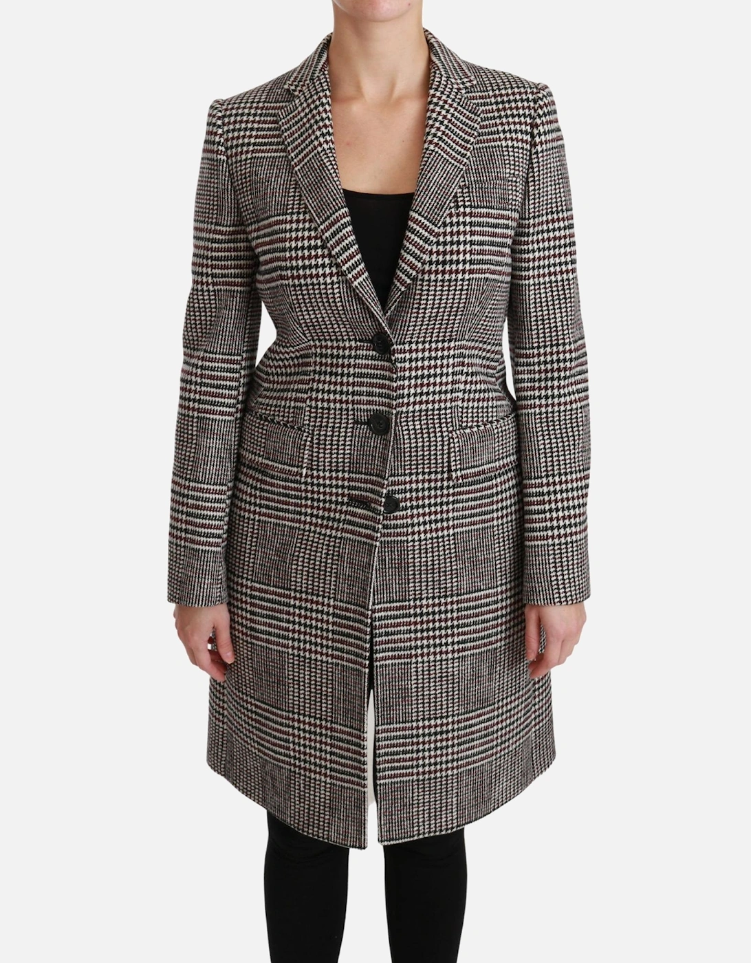 Dolce Gabbana Houndstooth Coat Long Sleeve Women - Multicolor Jackets, 7 of 6