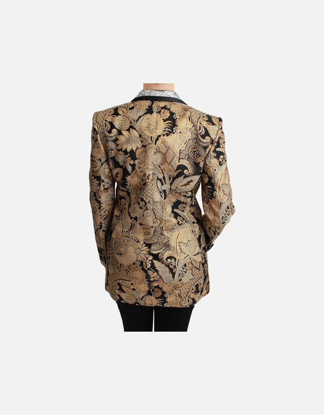 Dolce Gabbana Brocade Blazer Floral Pattern Women - Gold Jackets