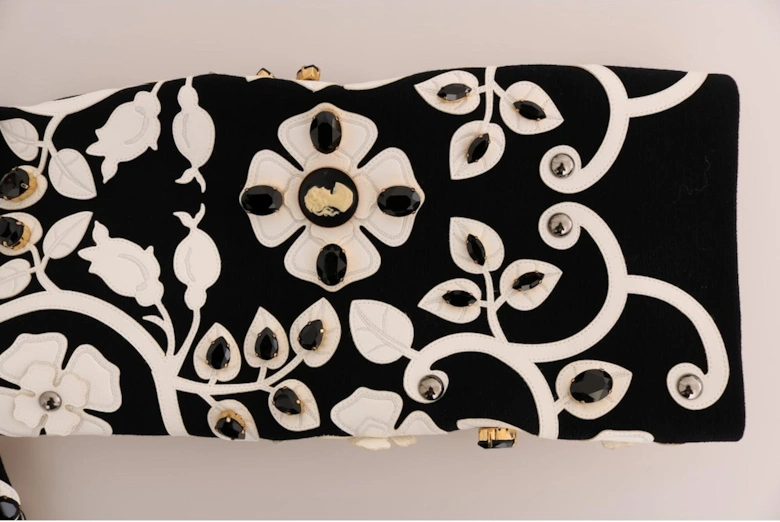 Dolce Gabbana Floral Embellished Jacket Women - Blackwhite Jackets