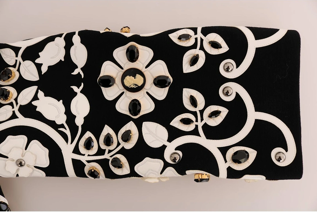 Dolce Gabbana Floral Embellished Jacket Women - Blackwhite Jackets