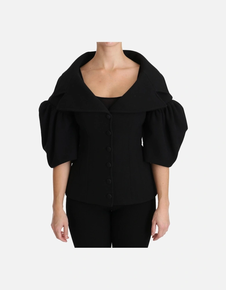 Balloon Sleeve Jacket Black Women Jackets