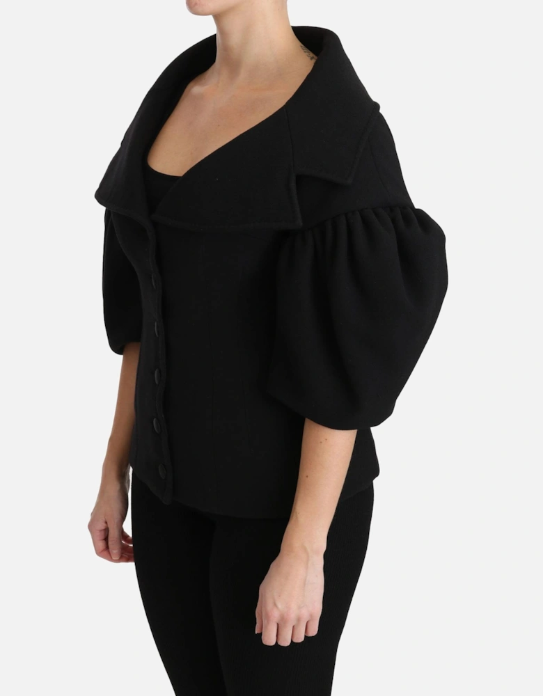 Balloon Sleeve Jacket Black Women Jackets