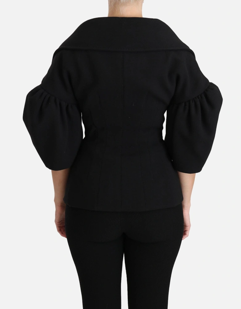 Balloon Sleeve Jacket Black Women Jackets