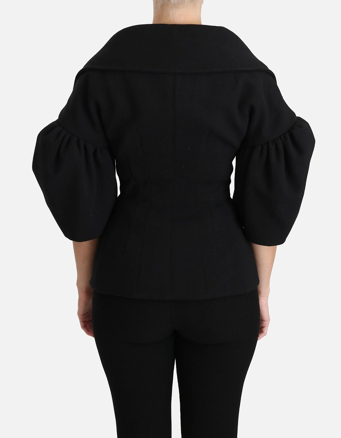 Balloon Sleeve Jacket Black Women Jackets
