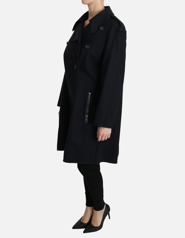 Dolce Gabbana Double Breasted Wool Coat Women - Blue Jackets