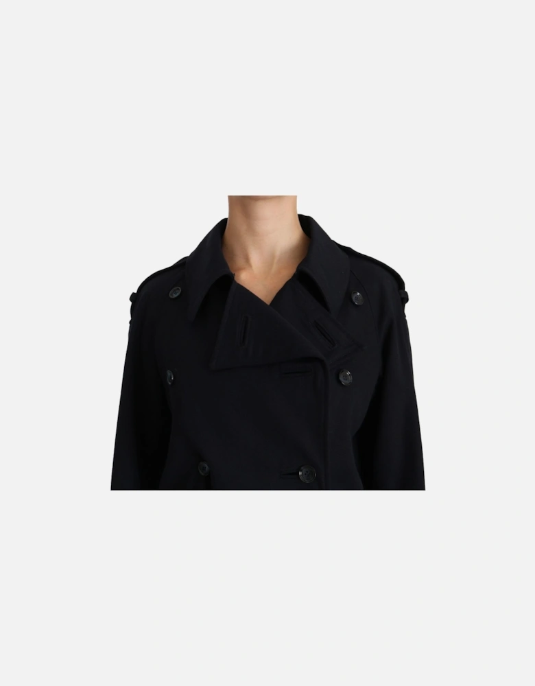 Dolce Gabbana Double Breasted Wool Coat Women - Blue Jackets